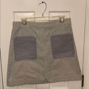 Railroad stripe mini skirt